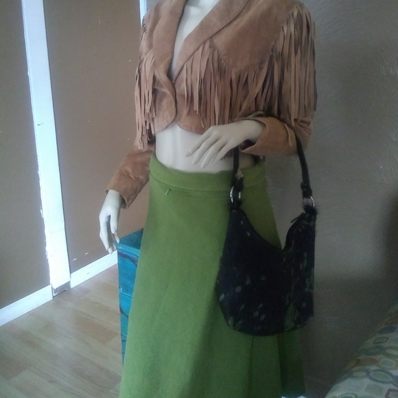 Hemp organic cotton eco skirt with stash pocket - Picture 2 of 7